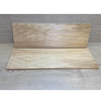 Клён Американский заготовка на топ для Тревел гитары Радиал АА 11х149х465-455 мм - 2 шт. (книжкой)-1