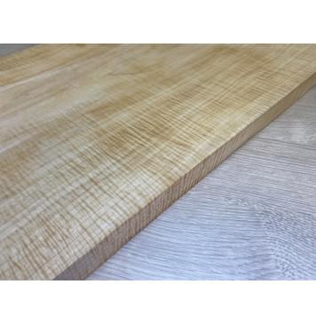 Клён Белый Явор, Волнистый заготовка на топ Тангент АА Волна А 27х340-320х500 мм - (цельный топ)-18