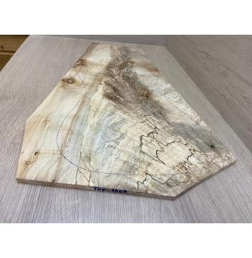 Клён Американский Волнистый заготовка на топ Смешанный АА Волна АА 10х375-200х645 мм (цельный топ)-3