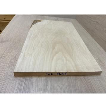 Клён Белый Явор, Волнистый заготовка на топ Тангент АА Волна АА 20х315-311х505 мм - (цельный топ)-5