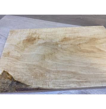 Клён Белый Явор, Волнистый заготовка на топ Тангент АА Волна АА 20х315-311х505 мм - (цельный топ)-12