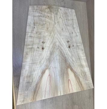 Клён Американский Волнистый заготовка на топ Смешанный А Волна АА 18х280-163х635-615 мм - 2 шт. (книжкой)-9