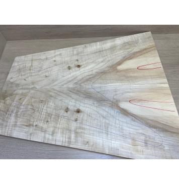 Клён Американский Волнистый заготовка на топ Смешанный А Волна АА 18х280-163х635-615 мм - 2 шт. (книжкой)-4