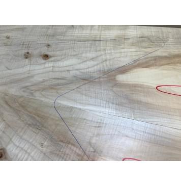 Клён Американский Волнистый заготовка на топ Смешанный А Волна АА 18х280-163х635-615 мм - 2 шт. (книжкой)-12