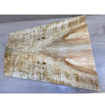 Клён Американский Волнистый заготовка на топ Смешанный А Волна АА 18х280-163х635-615 мм - 2 шт. (книжкой)-13