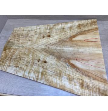 Клён Американский Волнистый заготовка на топ Смешанный А Волна АА 18х280-163х635-615 мм - 2 шт. (книжкой)-0