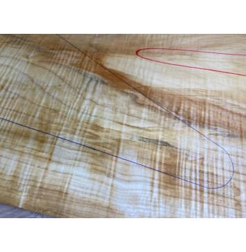 Клён Американский Волнистый заготовка на топ Смешанный А Волна АА 18х280-163х635-615 мм - 2 шт. (книжкой)-14