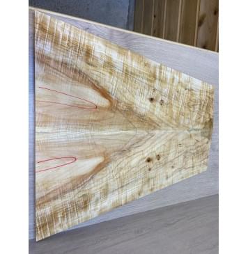 Клён Американский Волнистый заготовка на топ Смешанный А Волна АА 18х280-163х635-615 мм - 2 шт. (книжкой)-3