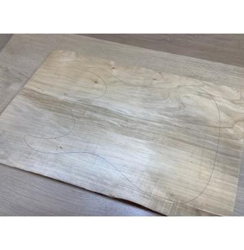 Клён Американский заготовка на топ Тангент А 26х357х570-540 мм - (Цельный)-1