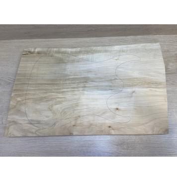 Клён Американский заготовка на топ Тангент А 26х357х570-540 мм - (Цельный)-5