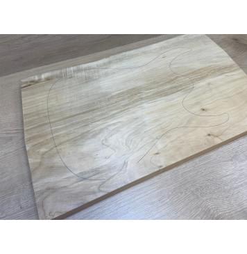 Клён Американский заготовка на топ Тангент А 26х357х570-540 мм - (Цельный)-6