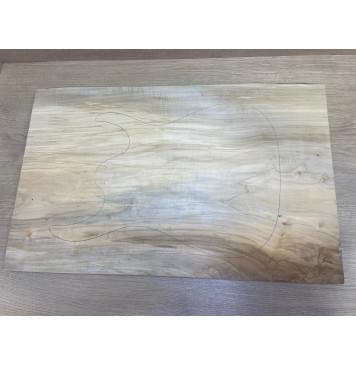 Клён Американский заготовка на топ Тангент АА 23х392х610 мм - (цельный)-0