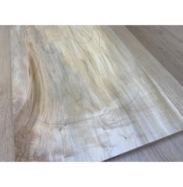 Клён Американский заготовка на топ Тангент АА 23х392х610 мм - (цельный)-9