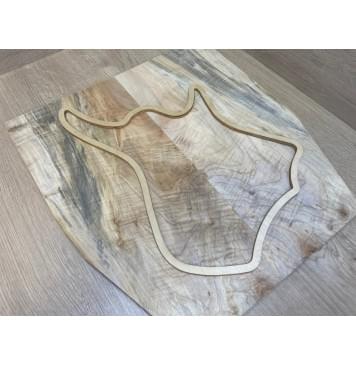 Клён Американский Волнистый заготовка на топ для Тревел гитары Смешанный А Волна АА 17х195-135х415 мм - 2 шт. (книжкой)-6