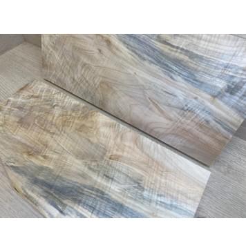 Клён Американский Волнистый заготовка на топ для Тревел гитары Смешанный А Волна АА 17х195-135х415 мм - 2 шт. (книжкой)-9