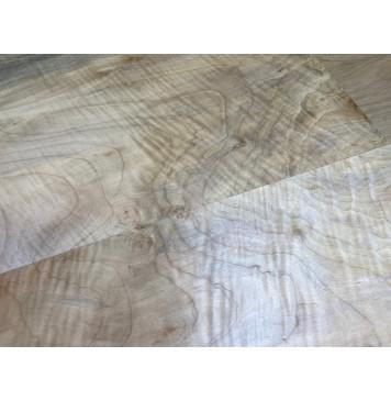 Клён Американский Волнистый заготовка на топ для Тревел гитары Смешанный А Волна АА 17х195-135х415 мм - 2 шт. (книжкой)-12