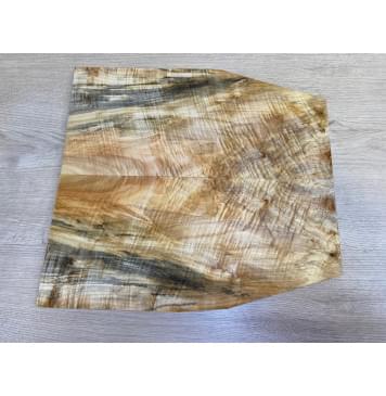 Клён Американский Волнистый заготовка на топ для Тревел гитары Смешанный А Волна АА 17х195-135х415 мм - 2 шт. (книжкой)-14