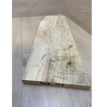 Клён Американский Волнистый заготовка на топ Смешанный А Волна АА 19х195-155х610-605 мм (1 шт под распил) АКЦИЯ-19