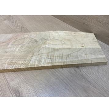 Клён Американский Волнистый заготовка на топ Смешанный А Волна АА 19х195-155х610-605 мм (1 шт под распил) АКЦИЯ-21