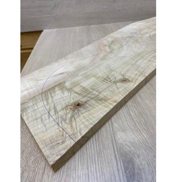 Клён Американский Волнистый заготовка на топ Смешанный А Волна АА 19х195-155х610-605 мм (1 шт под распил) АКЦИЯ-22