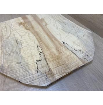 Клён Американский Волнистый заготовка на топ Радиал АА Волна ААА 18х230-200х505 мм - 2 шт. (книжкой) АКЦИЯ-11