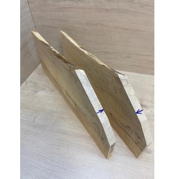 Клён Американский Волнистый заготовка на топ Радиал АА Волна ААА 18х230-200х505 мм - 2 шт. (книжкой) АКЦИЯ-14