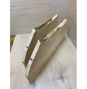 Клён Американский Волнистый заготовка на топ Радиал АА Волна ААА 18х230-200х505 мм - 2 шт. (книжкой) АКЦИЯ-15