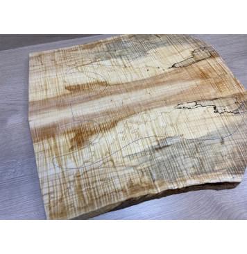 Клён Американский Волнистый заготовка на топ Радиал АА Волна ААА 18х230-200х505 мм - 2 шт. (книжкой) АКЦИЯ-2