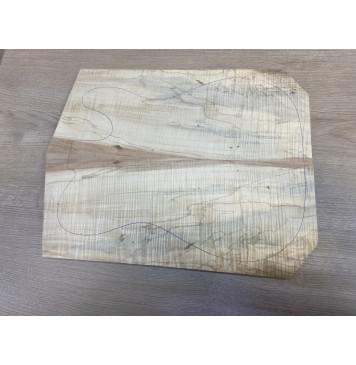 Клён Американский Волнистый заготовка на топ Смешанный АА Волна ААА 18х179х455-435 мм - 2 шт. (книжкой) АКЦИЯ-11