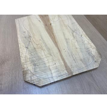 Клён Американский Волнистый заготовка на топ Смешанный АА Волна ААА 18х179х455-435 мм - 2 шт. (книжкой) АКЦИЯ-13