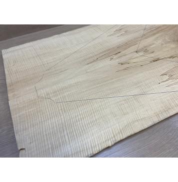 Клён Американский Волнистый заготовка на топ Смешанный ААА Волна ААА 20х224-200х640 мм - 2 шт. (книжкой) АКЦИЯ-5