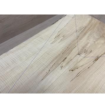 Клён Американский Волнистый заготовка на топ Смешанный ААА Волна ААА 20х224-200х640 мм - 2 шт. (книжкой) АКЦИЯ-7