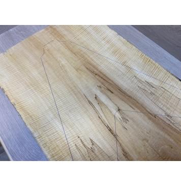 Клён Американский Волнистый заготовка на топ Смешанный ААА Волна ААА 20х224-200х640 мм - 2 шт. (книжкой) АКЦИЯ-10