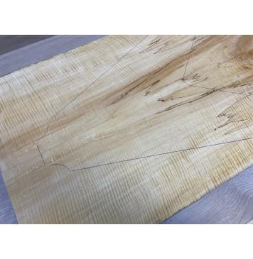 Клён Американский Волнистый заготовка на топ Смешанный ААА Волна ААА 20х224-200х640 мм - 2 шт. (книжкой) АКЦИЯ-11