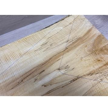 Клён Американский Волнистый заготовка на топ Смешанный ААА Волна ААА 20х224-200х640 мм - 2 шт. (книжкой) АКЦИЯ-13