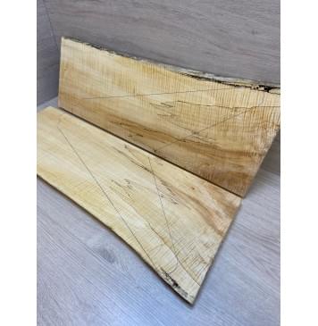 Клён Американский Волнистый заготовка на топ Смешанный ААА Волна ААА 20х224-200х640 мм - 2 шт. (книжкой) АКЦИЯ-15