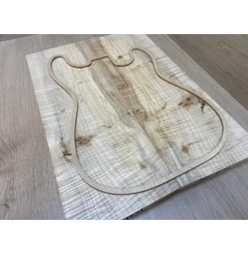 Клён Американский Волнистый заготовка на топ Смешанный АА Волна ААА 20х195х540 мм - 2 шт. (книжкой) АКЦИЯ-15