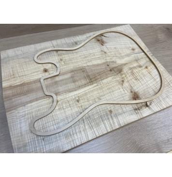 Клён Американский Волнистый заготовка на топ Смешанный АА Волна ААА 20х195х540 мм - 2 шт. (книжкой) АКЦИЯ-16