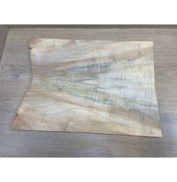 Клён Американский Волнистый заготовка на топ Смешанный АА Волна АА 19.5х190х530-475 мм - 2 шт. (книжкой) АКЦИЯ-12