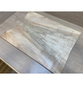 Клён Американский Волнистый заготовка на топ Смешанный АА Волна АА 19.5х190х530-475 мм - 2 шт. (книжкой) АКЦИЯ-13