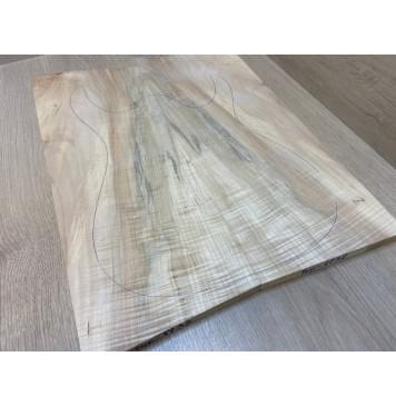 Клён Американский Волнистый заготовка на топ Смешанный АА Волна АА 19.5х190х530-475 мм - 2 шт. (книжкой) АКЦИЯ-2