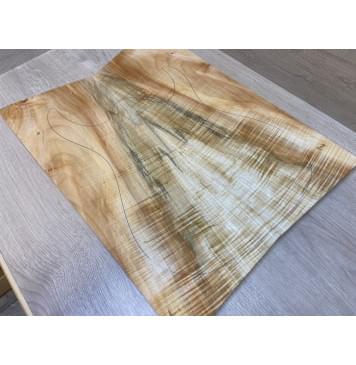 Клён Американский Волнистый заготовка на топ Смешанный АА Волна АА 19.5х190х530-475 мм - 2 шт. (книжкой) АКЦИЯ-0