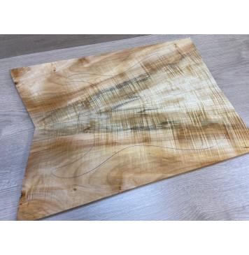 Клён Американский Волнистый заготовка на топ Смешанный АА Волна АА 19.5х190х530-475 мм - 2 шт. (книжкой) АКЦИЯ-4