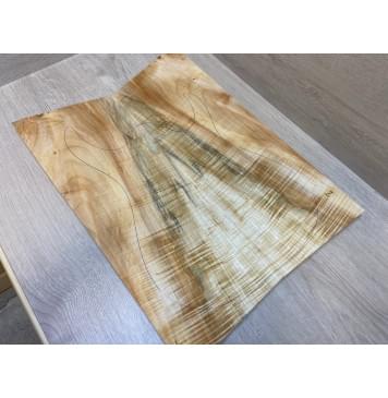 Клён Американский Волнистый заготовка на топ Смешанный АА Волна АА 19.5х190х530-475 мм - 2 шт. (книжкой) АКЦИЯ-8