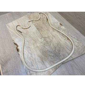 Клён Американский Волнистый заготовка на топ Смешанный АА Волна А 8.5х194х510-500 мм - 2 шт. (книжкой) АКЦИЯ-2