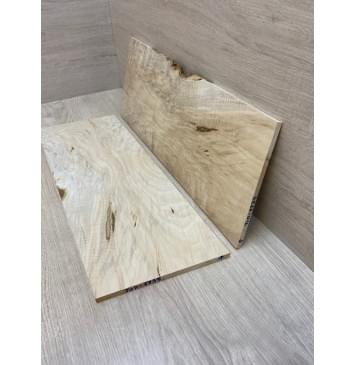 Клён Американский Волнистый заготовка на топ Смешанный АА Волна А 8.5х194х510-500 мм - 2 шт. (книжкой) АКЦИЯ-3