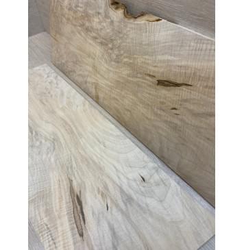 Клён Американский Волнистый заготовка на топ Смешанный АА Волна А 8.5х194х510-500 мм - 2 шт. (книжкой) АКЦИЯ-4