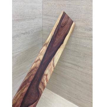 Эбен Красный заготовка накладки для электрогитары Тангент АА 7.5(6)х75-55х502 мм-4