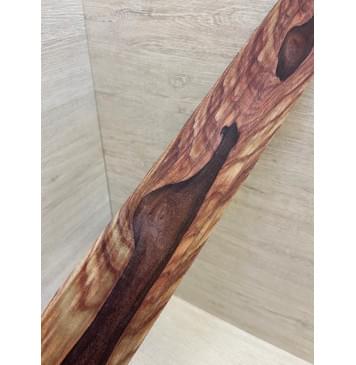 Эбен Красный заготовка накладки для электрогитары Тангент АА 7.5(6)х75-55х502 мм-7