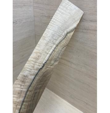 Орех Грецкий Волнистый Заболонь заготовка накладки для электрогитары Смешанный ААА Волна АА 9х75-72х485 мм (АКЦИЯ)-0